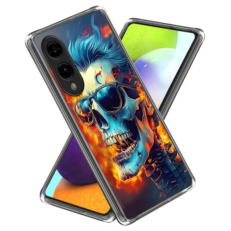 Coque Samsung Galaxy S25 Edge Crâne Enflammé