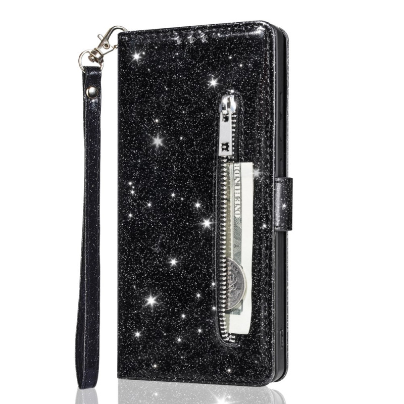 Housse Samsung Galaxy S25 Edge Portefeuille Paillettes
