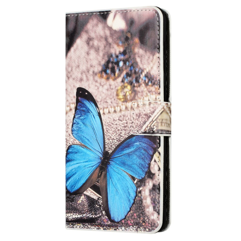 Housse Moto G24 Power Papillon Bleu