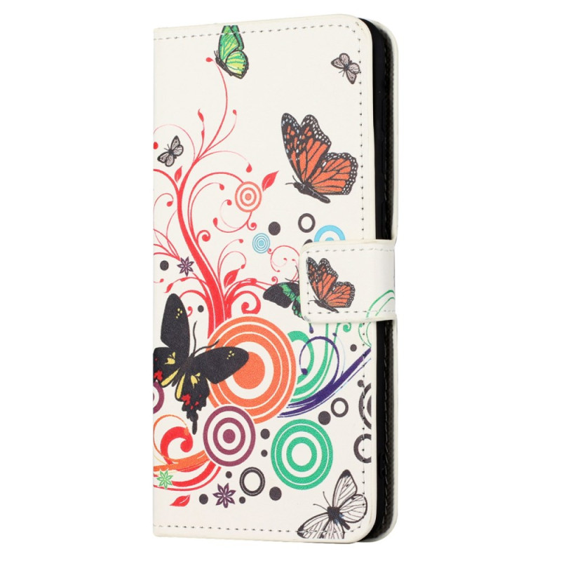 Housse Moto G24 Power Papillons sur Fond Blanc