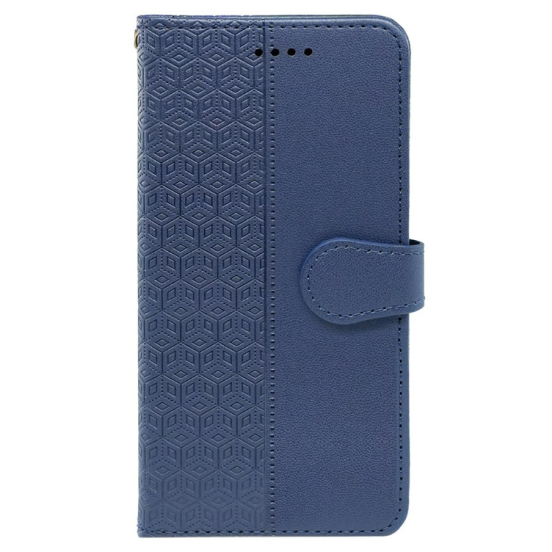 Housse Poco M7 Pro 5G Motif Cubique à Lanière
