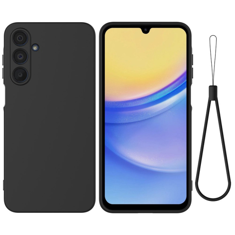 Coque Samsung Galaxy M16 5G Silicone Liquide à Lanière
