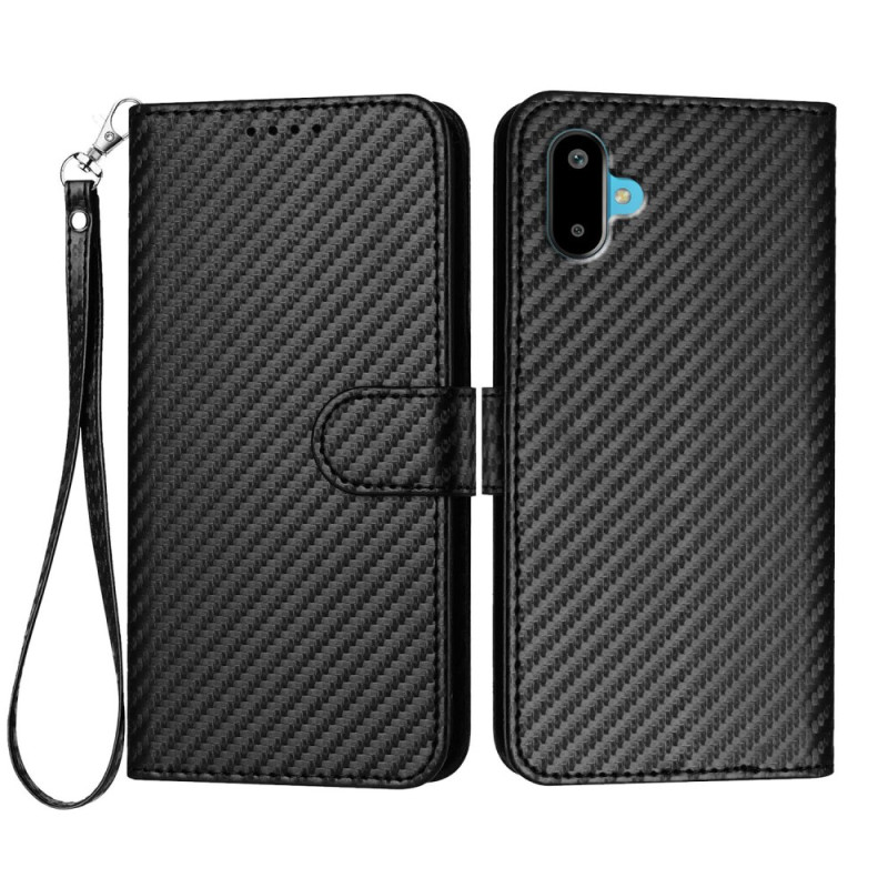 Housse Samsung Galaxy M16 5G Fibre Carbone à Lanière