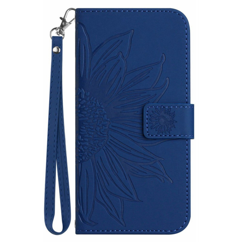 Housse Samsung Galaxy M16 5G Empreinte Tournesol à Lanière