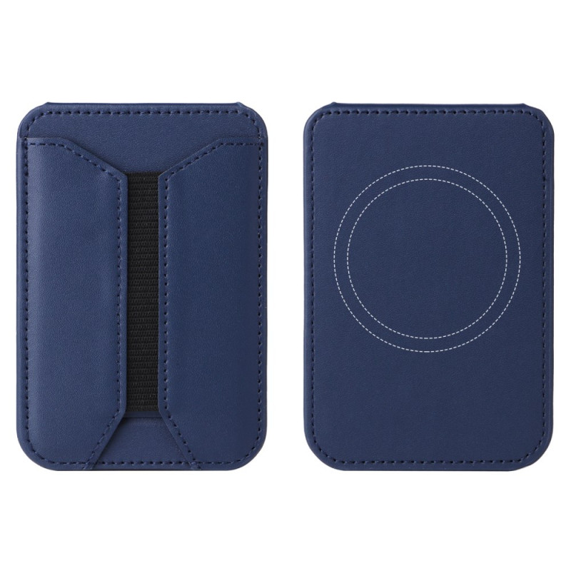 Support Magnétique avec Porte-Cartes Effet Cuir