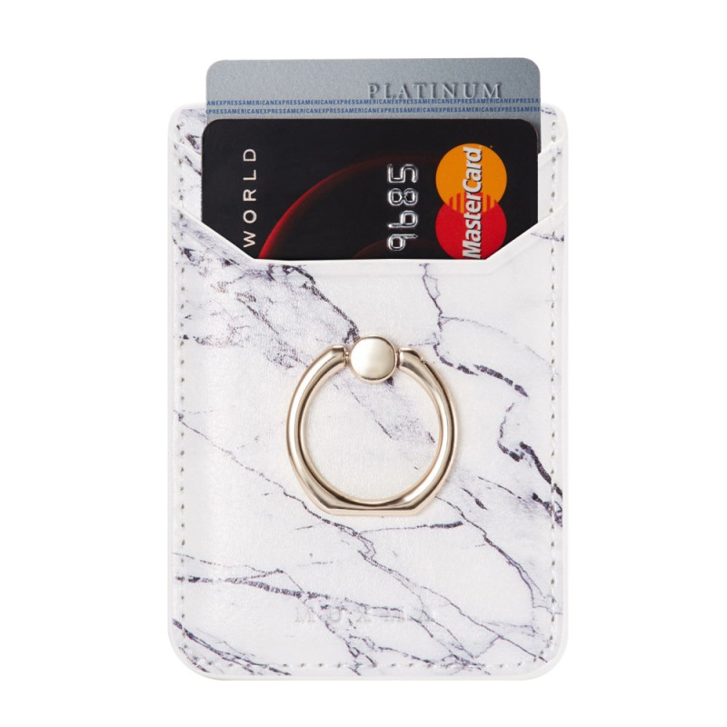 Porte-Cartes avec Anneau-Support Effet Marbre MUXMA