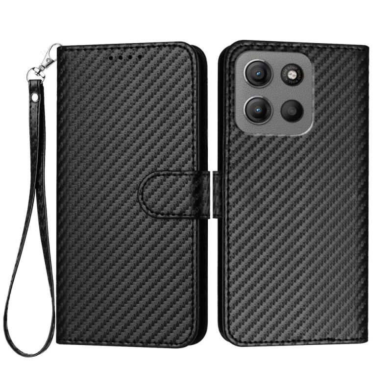 Housse Moto G15 / G15 Power Fibre Carbone