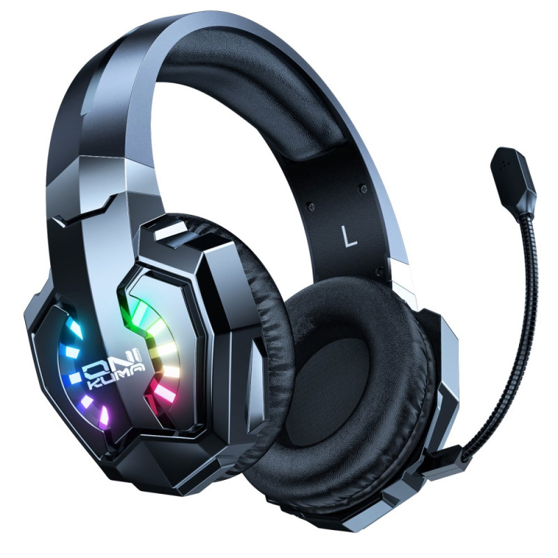 Casque de Jeu avec Triple Mode d'Éclairage et Son Surround ONIKUMA