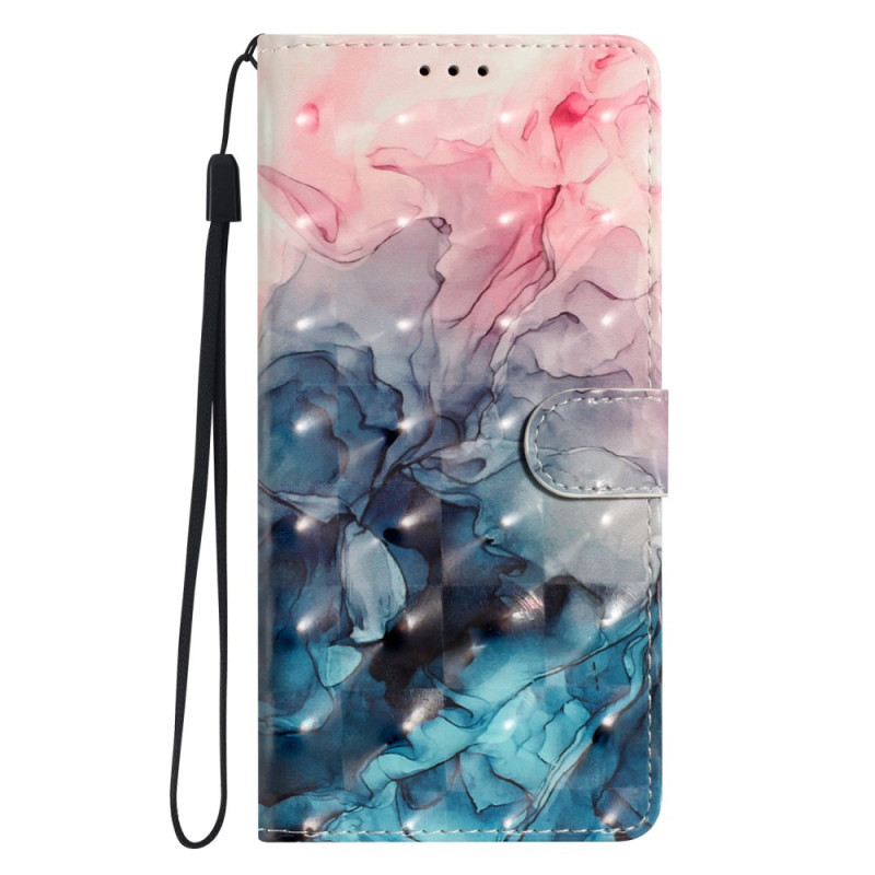 Housse Moto G45 5G / G34 5G Marbre Rose et Bleu 3D