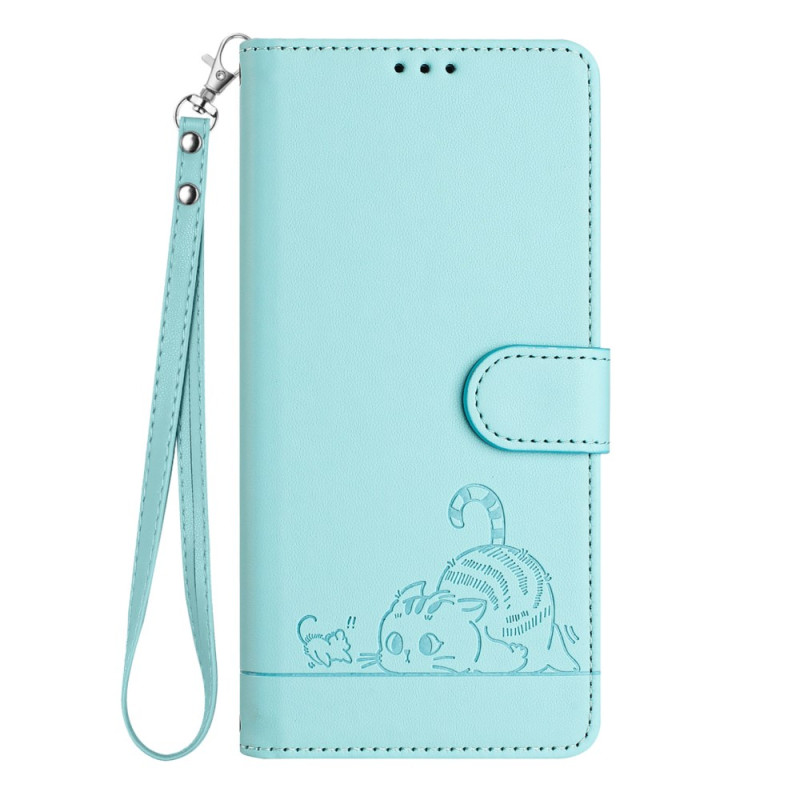 Housse Moto G45 5G / G34 5G Scène de Chat à Lanière