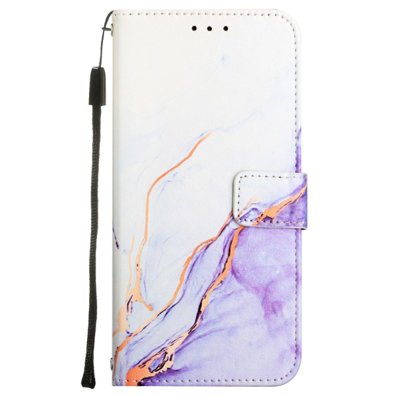 Housse Moto G45 5G / G34 5G Effet Marbre à Bandoulière