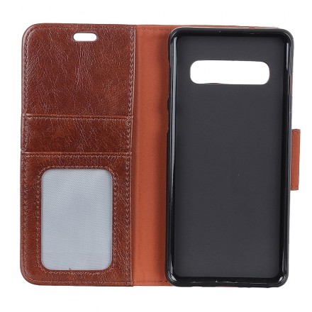 Housse Samsung Galaxy S10 Effet Cuir Brillant Housse Samsung Galaxy S10 Effet Cuir Brillant