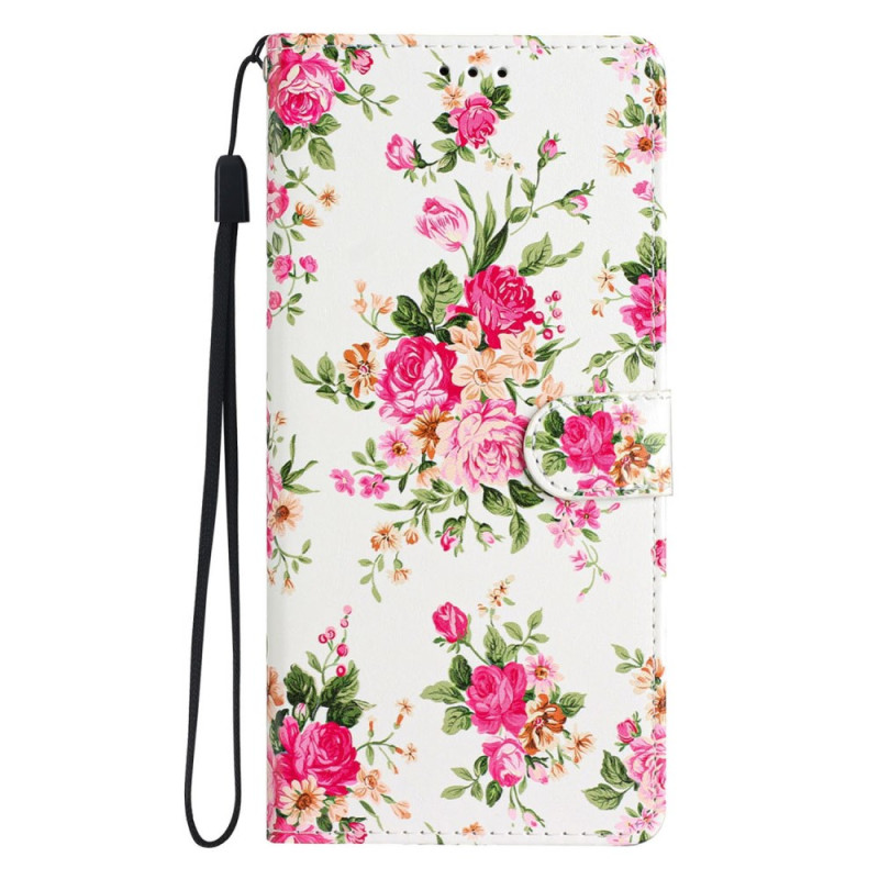 Housse Honor Magic 7 5G Motif Floral Rouge