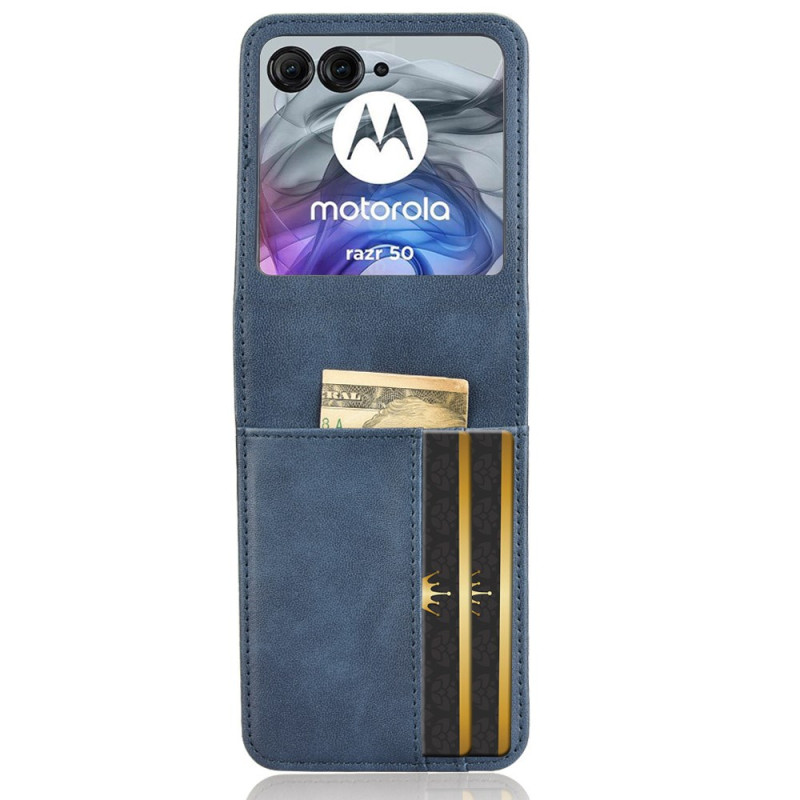 Étui Motorola Razr 60 5G / Razr 50 5G Porte-Cartes Bleu