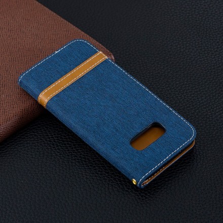Housse Samsung Galaxy S10 Lite Tissu et Effet Cuir à Lanière