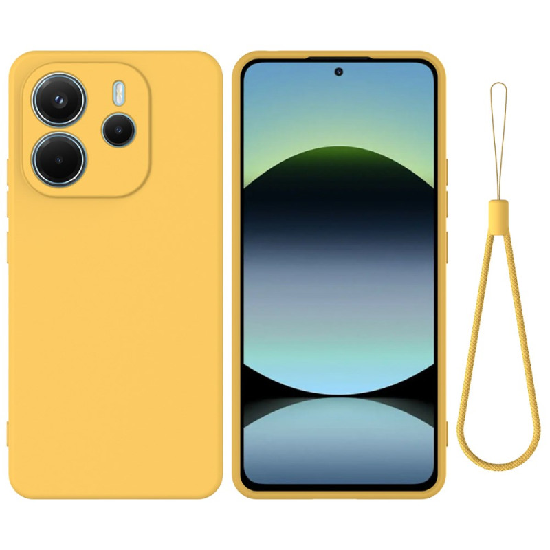 Coque Xiaomi Redmi Note 14 4G Silicone Liquide à Lanière