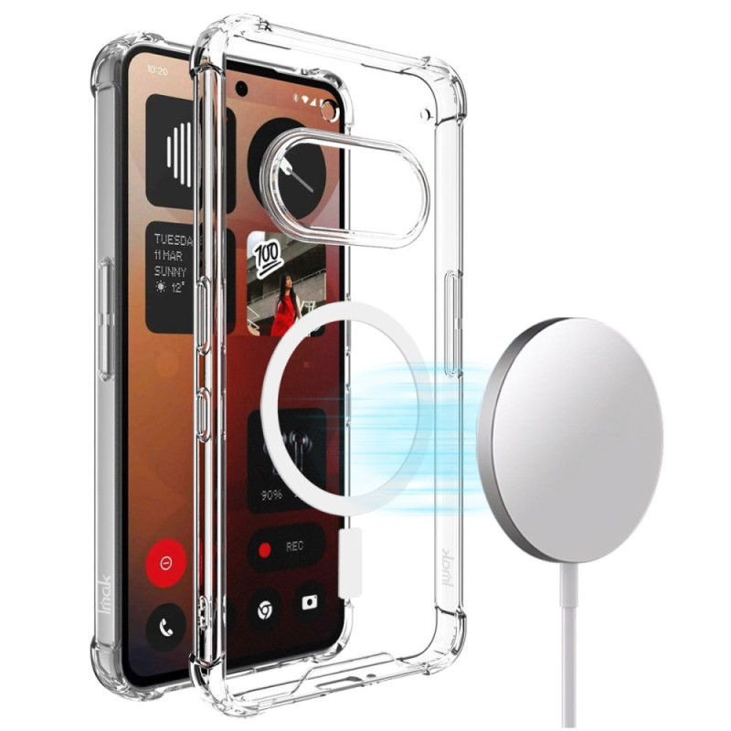 Coque transparente antichoc pour Nothing Phone (3a) Compatible MagSafe Transparente