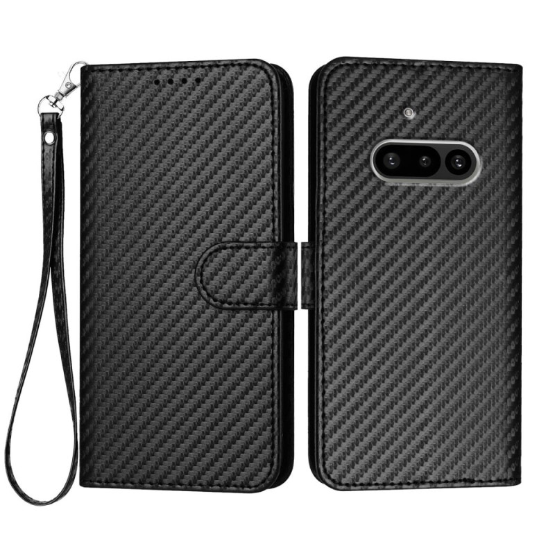 Housse Nothing Phone (3a) Fibre Carbone avec Lanière