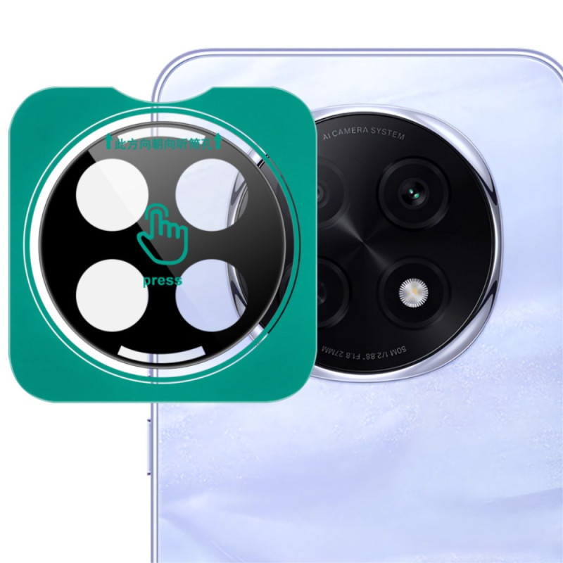 Protecteur d'Objectif de Caméra pour Oppo A5 Pro 5G avec Cadre de Positionnement Automatique (Version Noire)