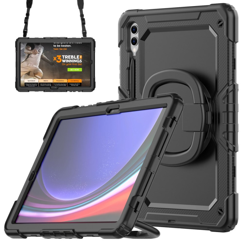 Coque Samsung Galaxy Tab S10 Plus / S9 Plus Protection Ultra Résistante avec Porte-Stylet et Bandoulière
