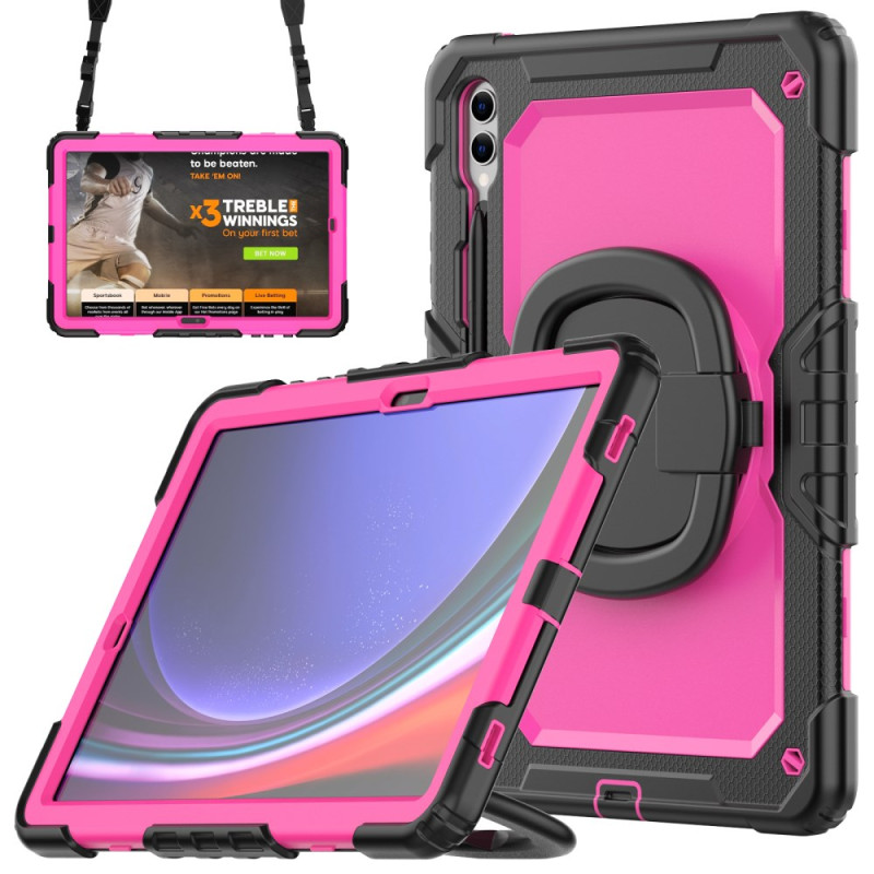 Coque Samsung Galaxy Tab S10 Plus / S9 Plus Protection Ultra Résistante avec Porte-Stylet et Bandoulière