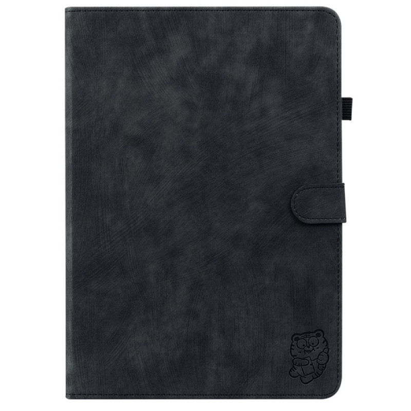 Housse Samsung Galaxy Tab S10 Plus / S9 Plus Effet Daim Petit Tigre