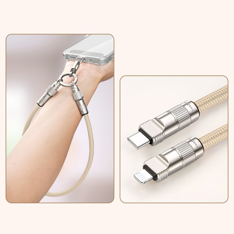 Câble de Chargement 30cm avec Lanière Type-C vers L-port