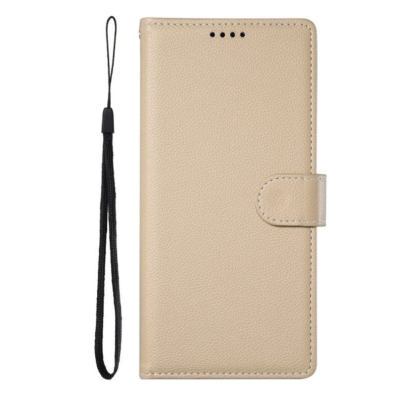 Housse Realme 14 Pro 5G Effet Cuir Uni avec Lanière