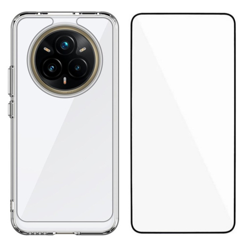 Coque Realme 14 Pro Plus 5G Transparente avec Protecteur Écran en Verre Trempé