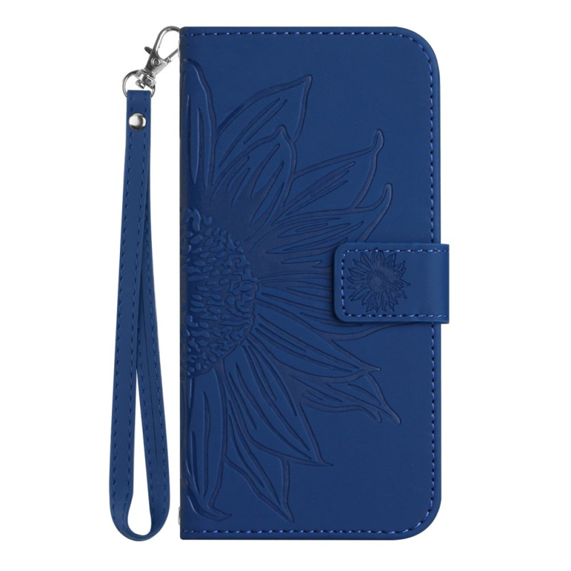 Housse Honor X8b Empreinte Tournesol à Lanière