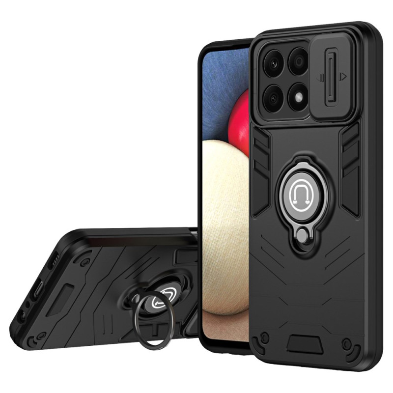 Coque Honor X8b Anneau-Support et Fenêtre Coulissante pour Objectif