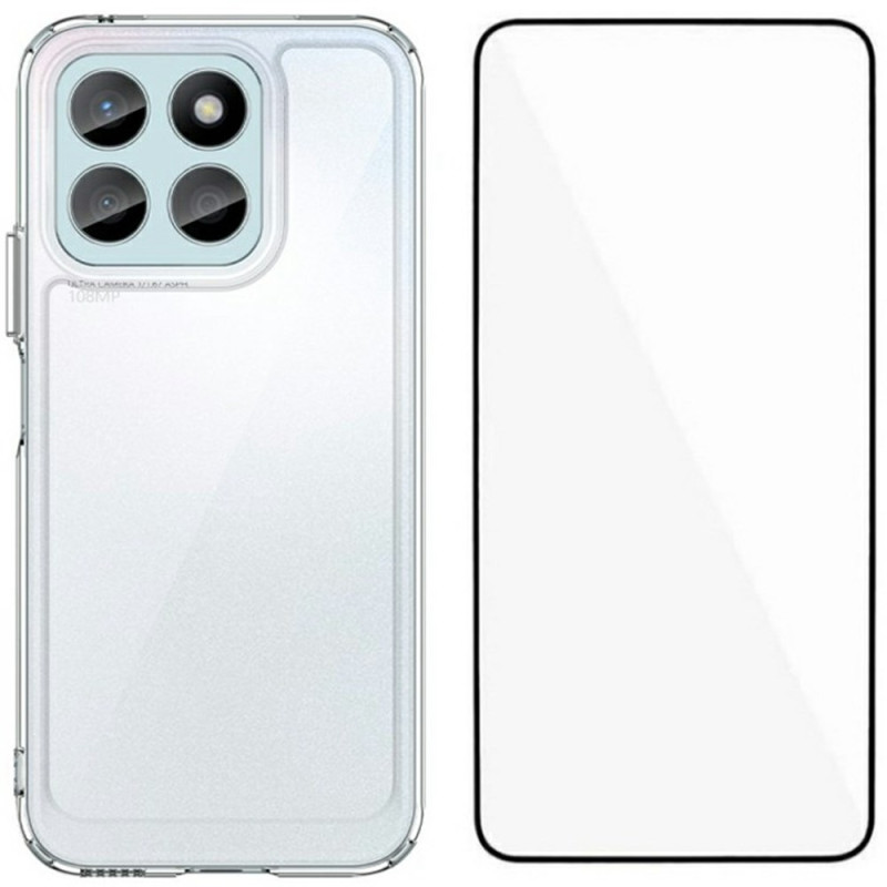 Coque Honor X8b Transparente avec Protection Écran en Verre Trempé