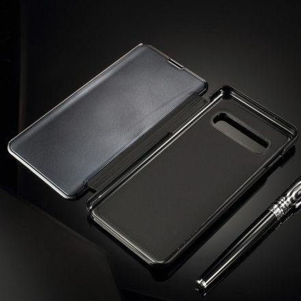 View Cover Samsung Galaxy S10 Plus Miroir et Simiii Cuir