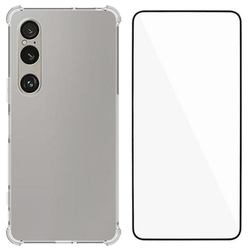 Coque Sony Xperia 1 VII avec Protection d'Écran en Verre Trempé WANLONFENG
