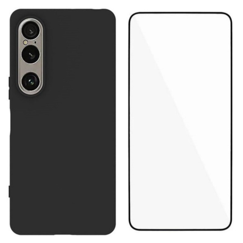 Coque Sony Xperia 1 VII Silicone avec Protection d'Écran WANLONFENG