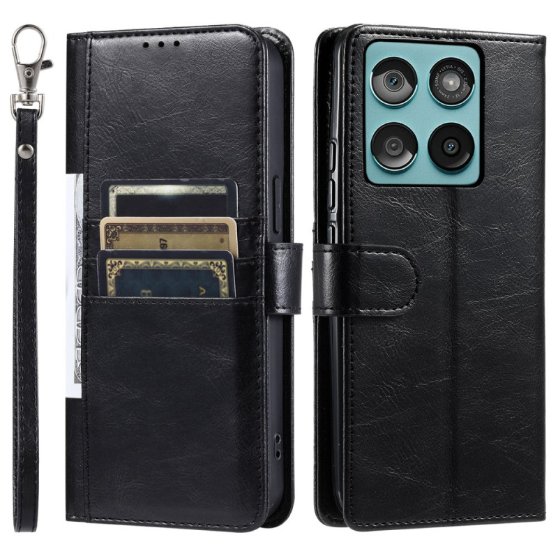 Housse Motorola Edge 60 / 60 Fusion Porte-Cartes Frontal et Lanière
