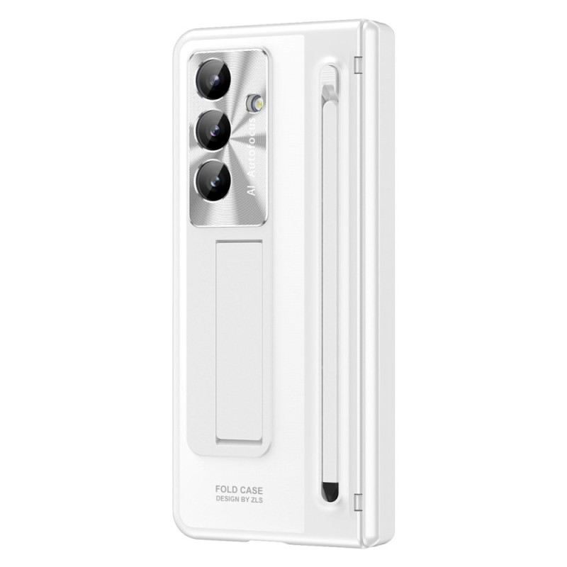 Coque Samsung Galaxy Z Fold 7 5G Effet Métal Support et Protection d'Écran