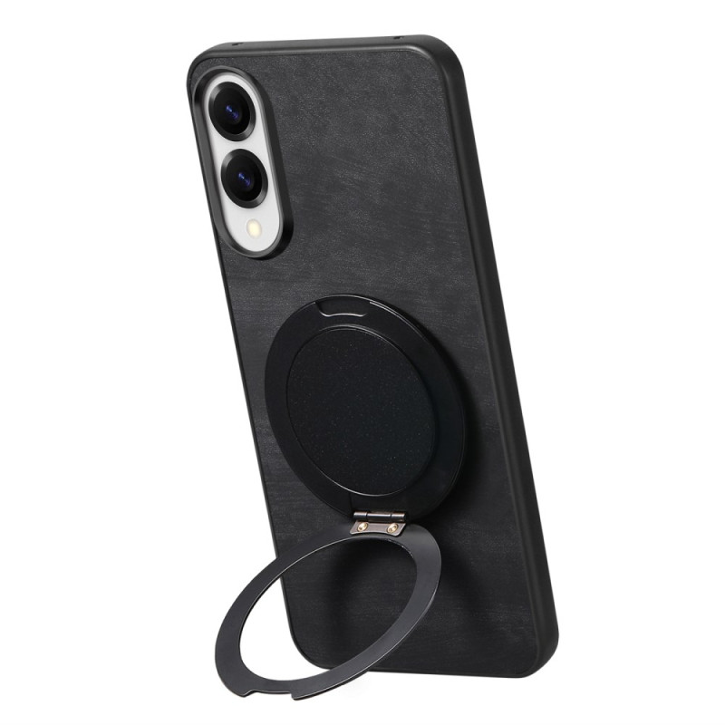 Coque Samsung Galaxy S25 Edge Effet Daim avec Support Rotatif à 360°