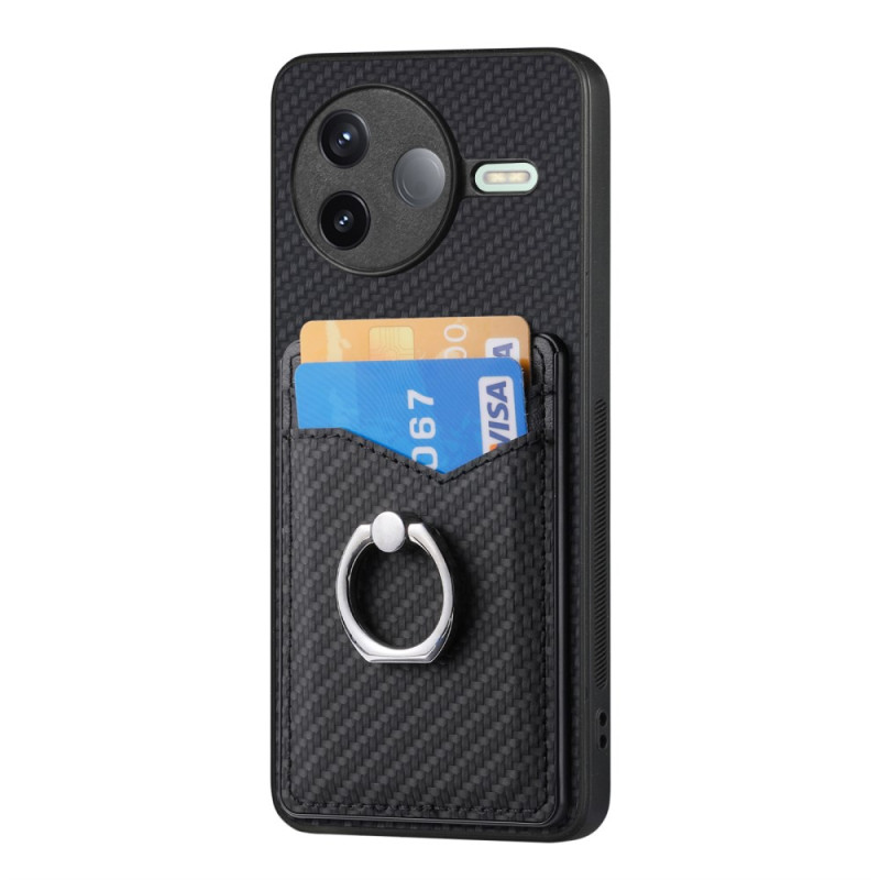 Coque Poco F7 Pro 5G Fibre Carbone Anneau-Rotatif