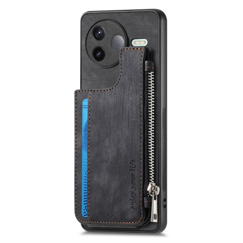 Coque Poco F7 Pro 5G Porte-Cartes Zippé et Support