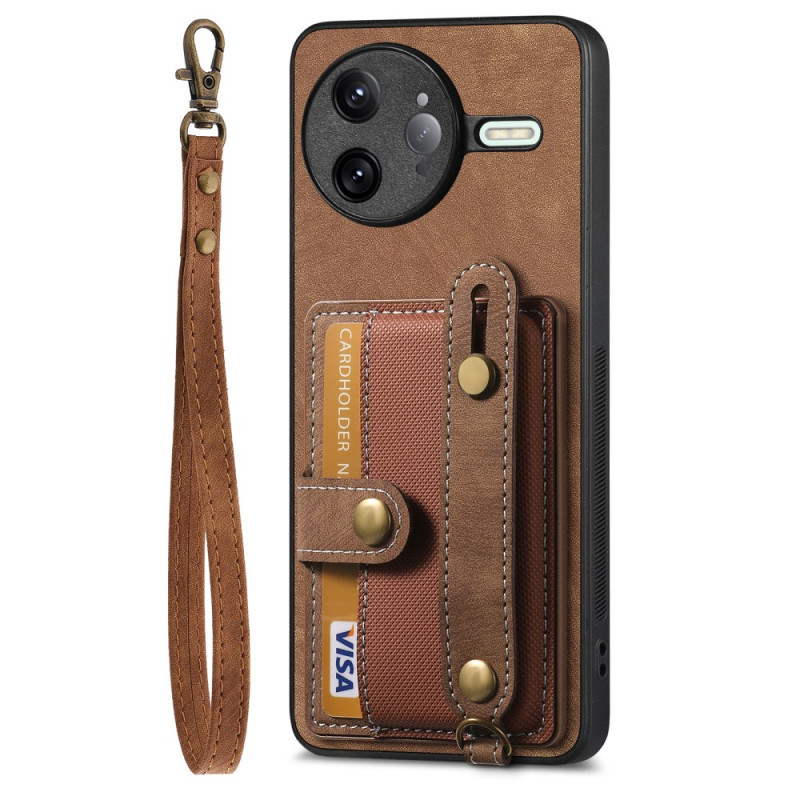 Coque Poco F7 Ultra 5G Portefeuille Style Rétro avec Sangle et Lanière