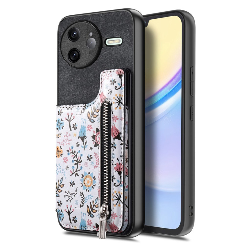 Coque Poco F7 Ultra 5G Porte-Cartes RFID Design Floral