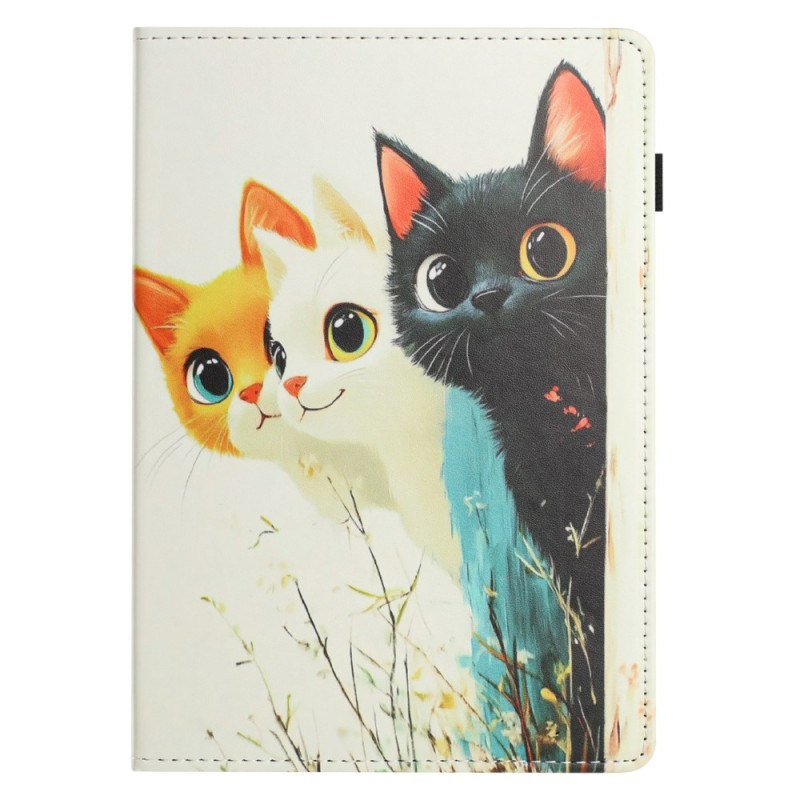 Étui Samsung Galaxy Tab S10 FE / S9 / S9 FE Motif Trois Chats