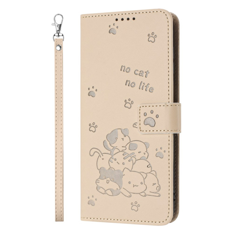 Housse Sony Xperia 1 VII Chats Cartoon à Lanière