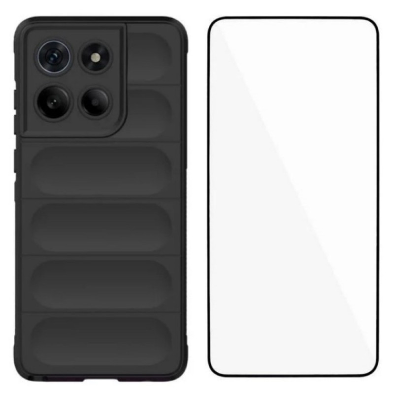 Coque Motorola Edge 60 Stylus Antidérapante avec Protection Écran en Verre Trempé
