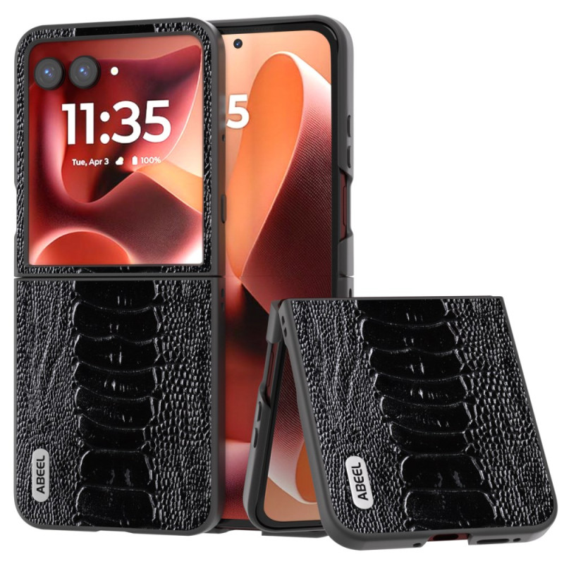 Coque Motorola Razr 70 Ultra / 60 Ultra Cuir Texture Crocodile