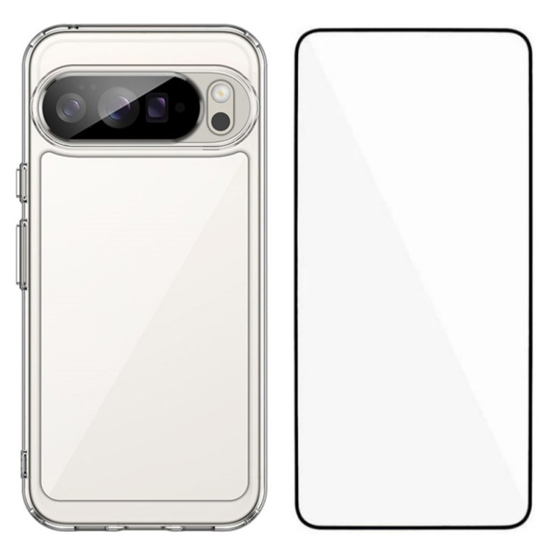 Coque Google Pixel 10 Pro XL Transparente avec Protecteur Écran en Verre Trempé