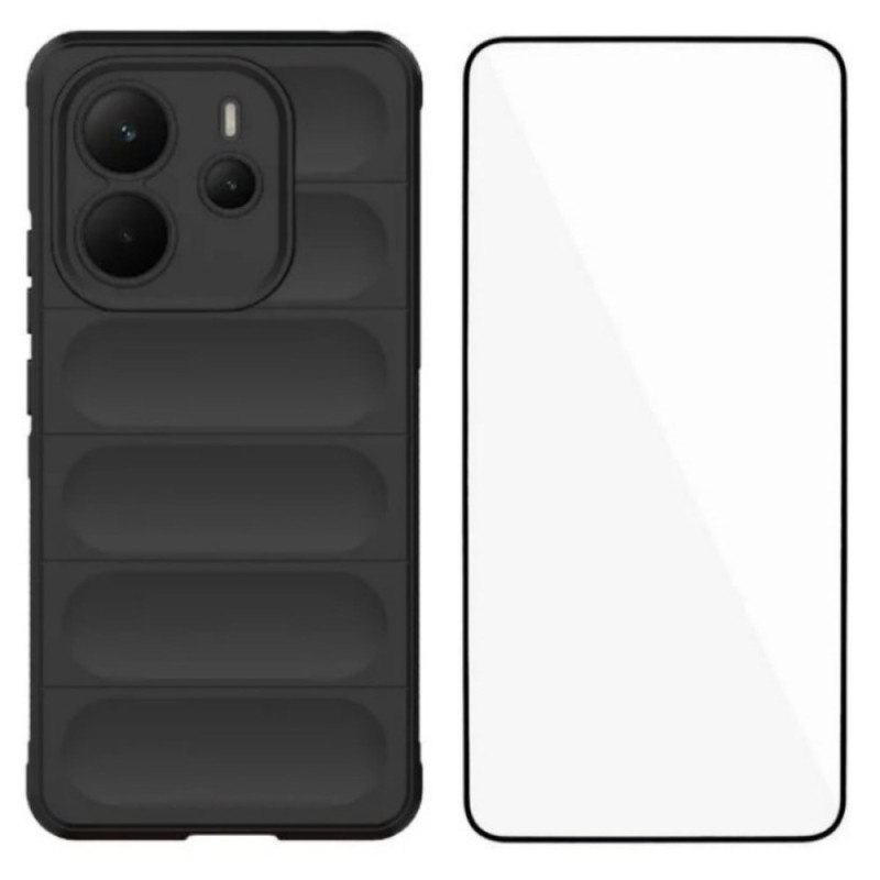 Coque Xiaomi Redmi Note 14 4G Antidérapant avec Protecteur Écran Verre Trempé