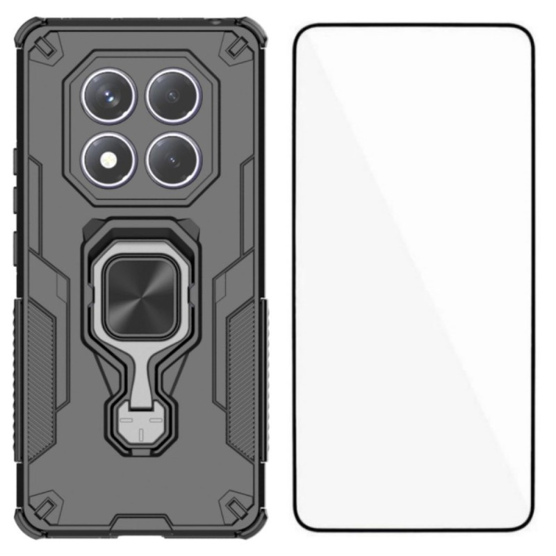 Coque Xiaomi Redmi Note 14 Pro 4G Ultra Résistante avec Support et Protecteur Écran