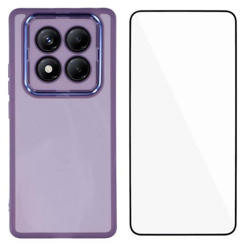 Coque Xiaomi Redmi Note 14 Pro 4G Colorée avec Protecteur en Verre Trempé